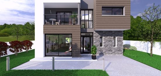 Plan de maison Surface terrain 143 m2 - 5 pièces - 4  chambres -  sans garage  5948-3392modele620160912leNEX.jpeg